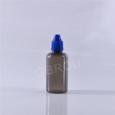 30ml cosmetic packaging black essential oil dropper plastic bottle