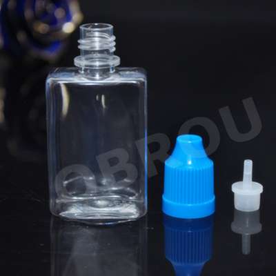 wholesale 10ml 15ml 30ml square PET plastic dropper bottle for e liquid