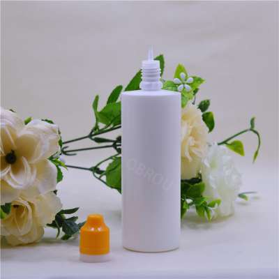 High Quality Milk White Plastic Dropper Bottles  E Liquid Bottle With Color Caps