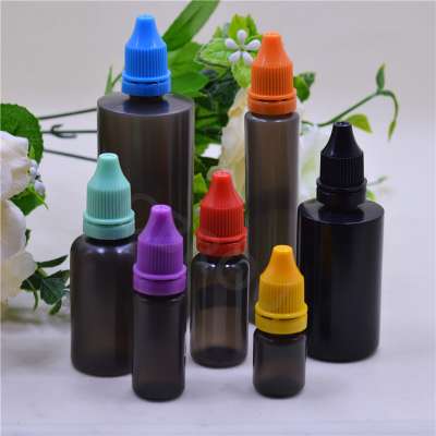 Factory Price  Black Vape Liquid  Tamper Evident Bottle Squeeze Plastic Dropper Bottle